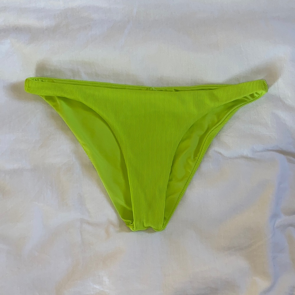 Lspace neon green, ribbed bikini bottoms
